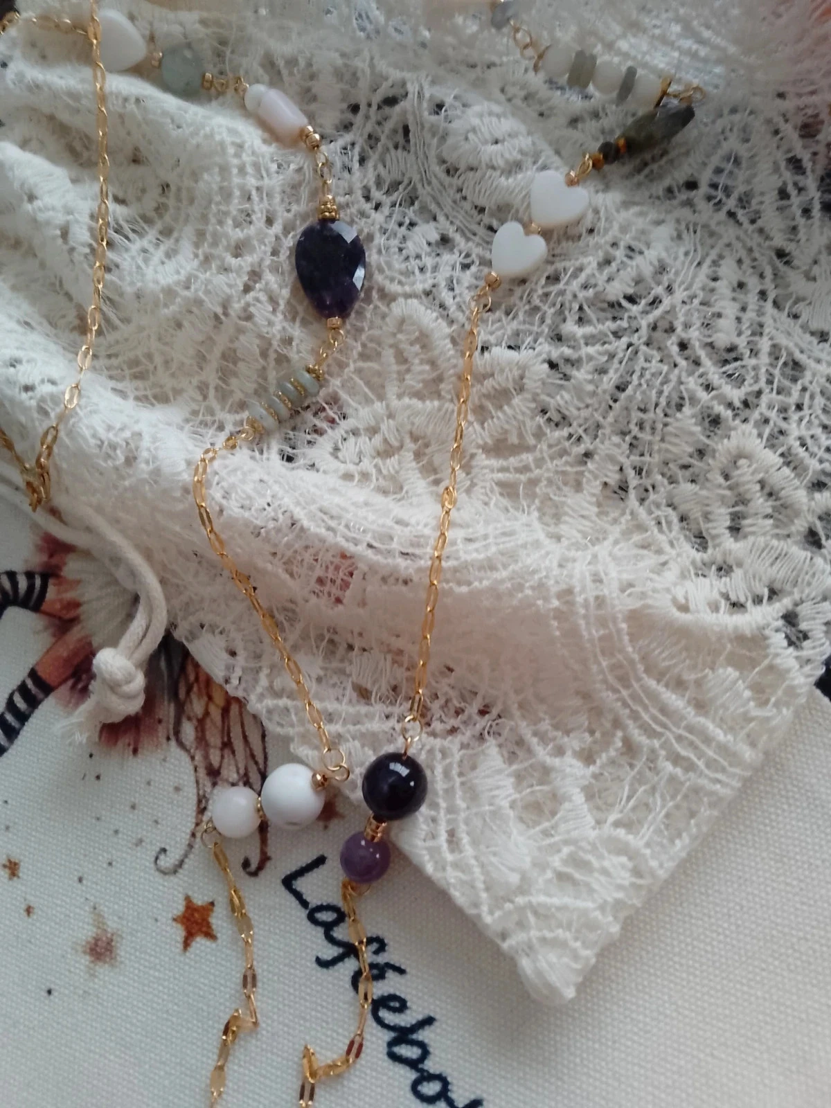 Hangende ketting met halfedelstenen – photo 4